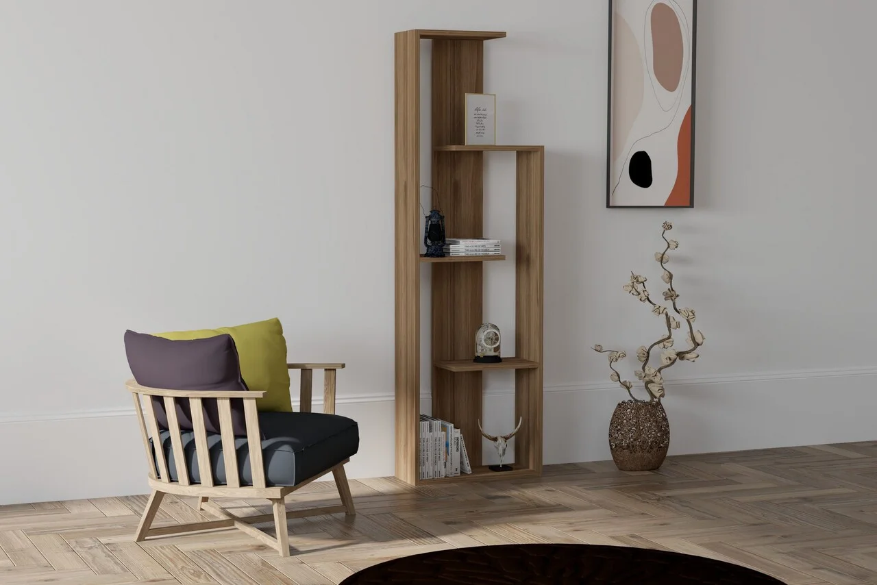 Biblioteca Wand, Puqa Design, 50x19.6x160 cm, maro Biblioteca Wand, Puqa Design, 50x19.6x160 cm, maro