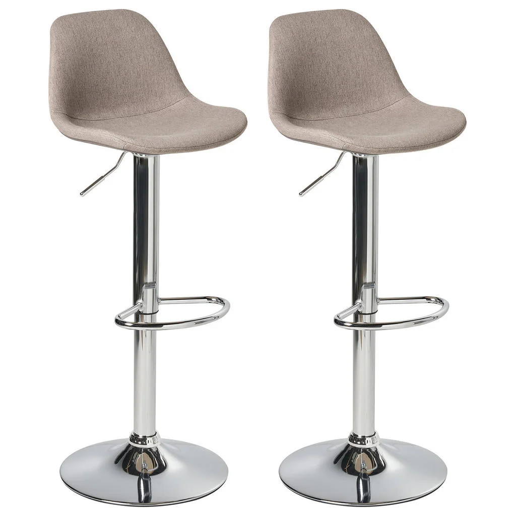 SCAUN DE BAR set de 2 textil rotativ taupe Kahla SCAUN DE BAR set de 2 textil rotativ taupe Kahla