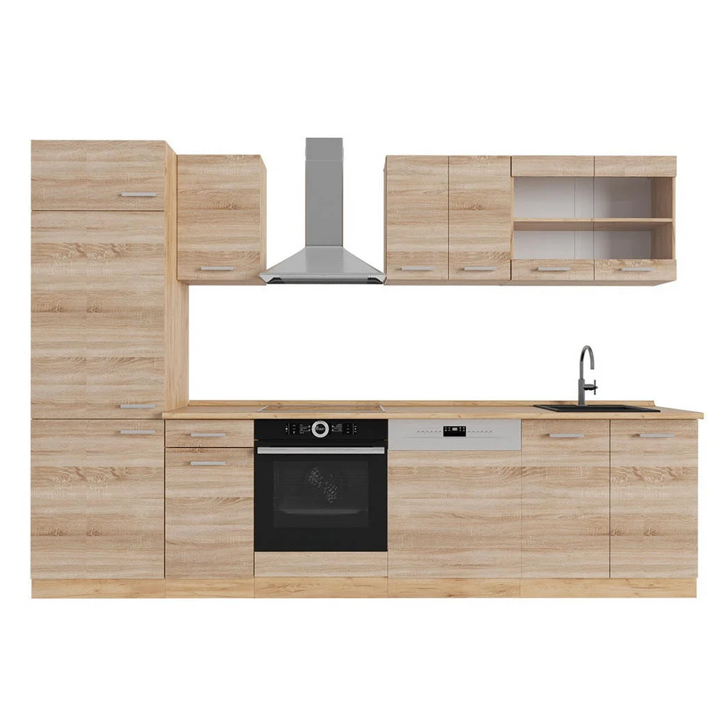 KITCHENETTE R-Line Stejar Sonoma/Goldkraft 300 cm , AP Stejar KITCHENETTE R-Line Stejar Sonoma/Goldkraft 300 cm , AP Stejar