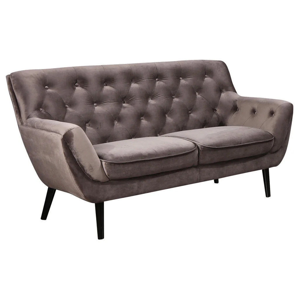 Canapea Chesterfield, textil, gri Canapea Chesterfield, textil, gri