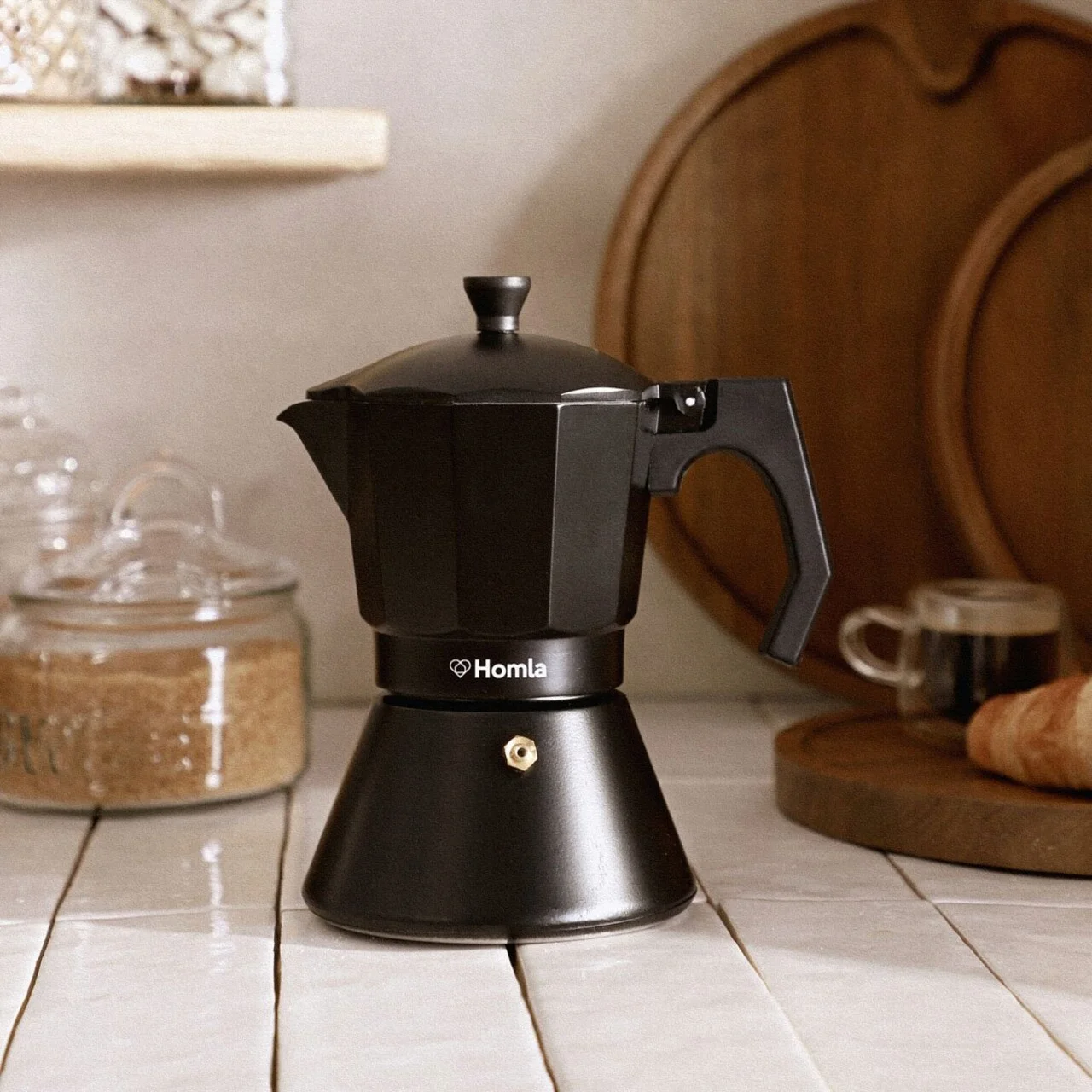 Filtru cafea Mia, Homla, 12x18 cm, 6 cesti, aluminiu, negru Filtru cafea Mia, Homla, 12x18 cm, 6 cesti, aluminiu, negru