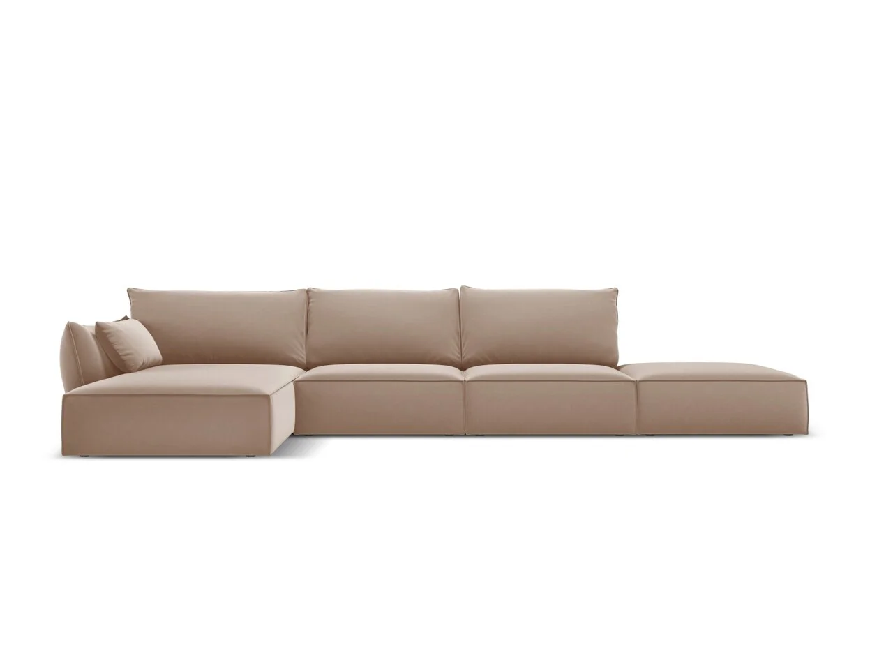 Coltar stanga 5 locuri, Kaelle, Micadoni Home, BL, fara cotiera, 364x171x85 cm, catifea, bej Coltar stanga 5 locuri, Kaelle, Micadoni Home, BL, fara cotiera, 364x171x85 cm, catifea, bej