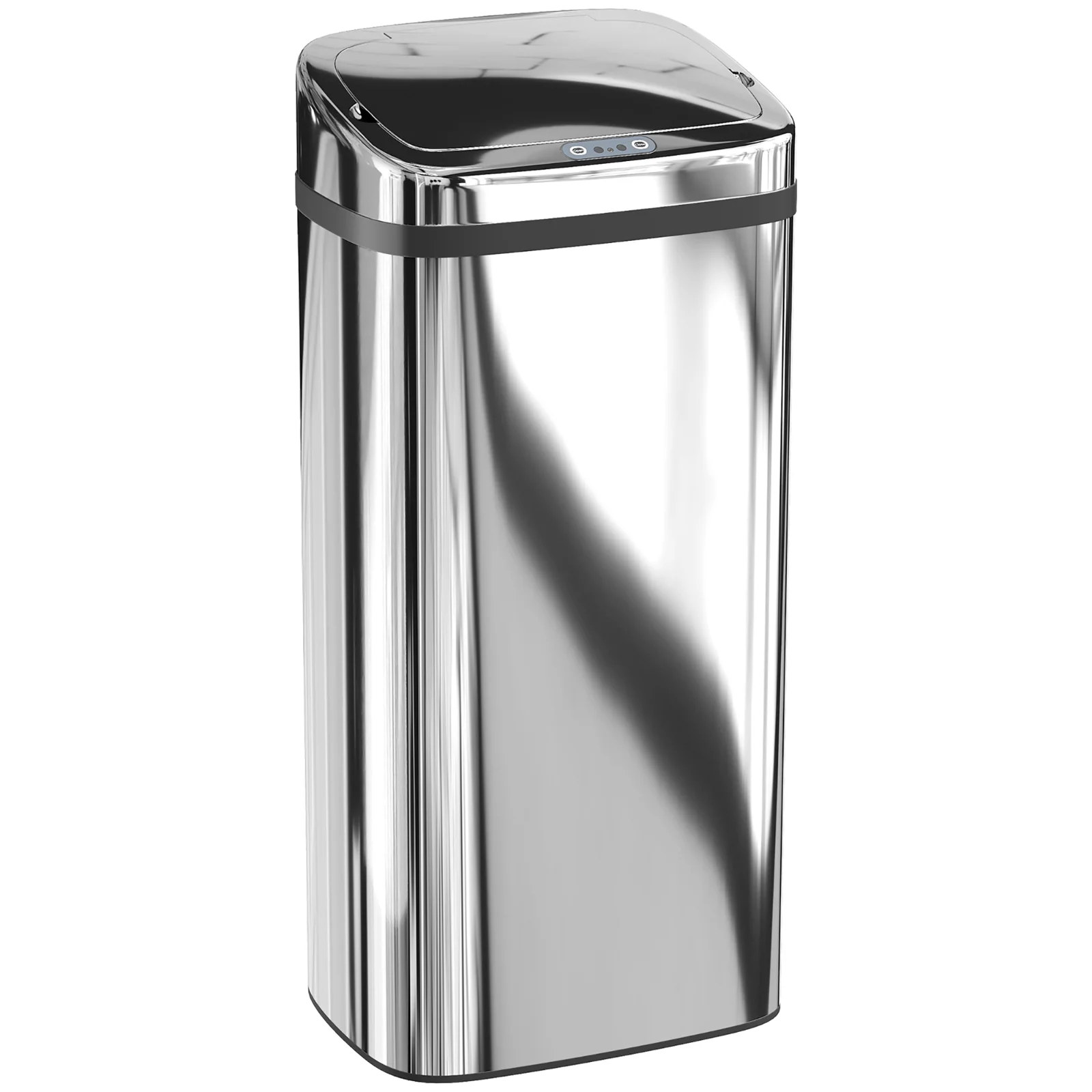 HOMCOM Cos de gunoi cu senzor 50L inox elegant | Aosom Romania HOMCOM Cos de gunoi cu senzor 50L inox elegant | Aosom Romania