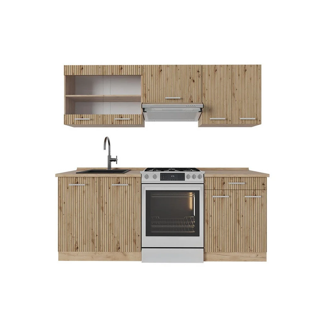KITCHENETTE R-Line Stejar artizanal/stejar Goldkraft 200 cm , AP Stejar KITCHENETTE R-Line Stejar artizanal/stejar Goldkraft 200 cm , AP Stejar