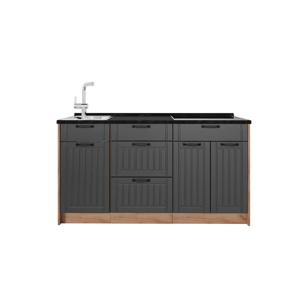 BLOC BUCATARIE Fame-Line, Gri închis, 150 cm, AP Antracit BLOC BUCATARIE Fame-Line, Gri închis, 150 cm, AP Antracit