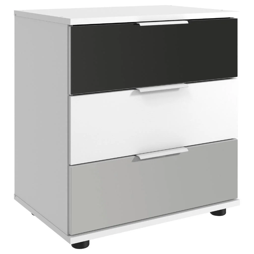 Noptieră, 52/58/38 cm, gri, alb, gri deschis Noptieră, 52/58/38 cm, gri, alb, gri deschis