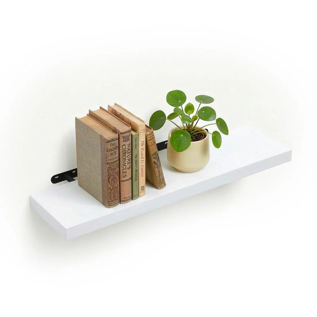 RAFT Albă de perete MDF suport metalic 100 cm RAFT Albă de perete MDF suport metalic 100 cm