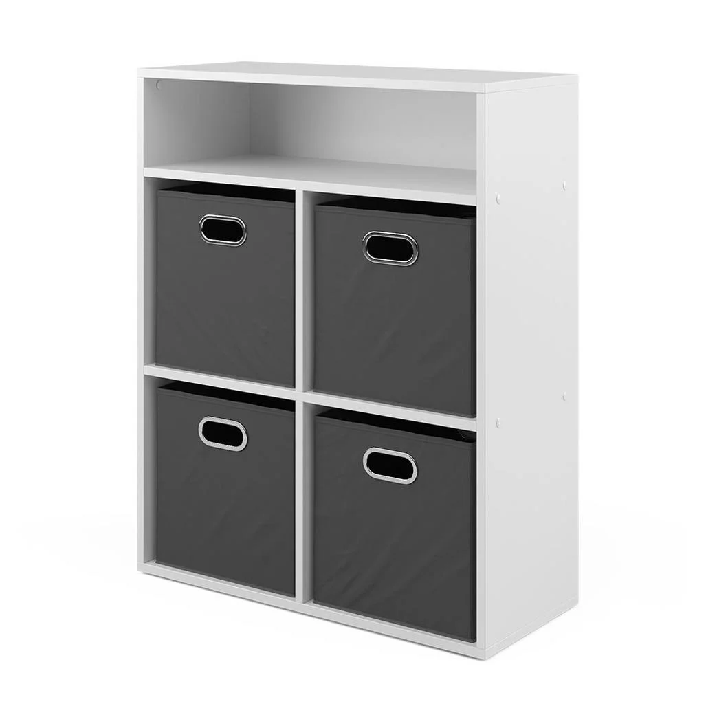 RAFT PENTRU DOSARE ÎN PICIOARE Alb 72x90.2 cm cu 4 cutii pliabile RAFT PENTRU DOSARE ÎN PICIOARE Alb 72x90.2 cm cu 4 cutii pliabile