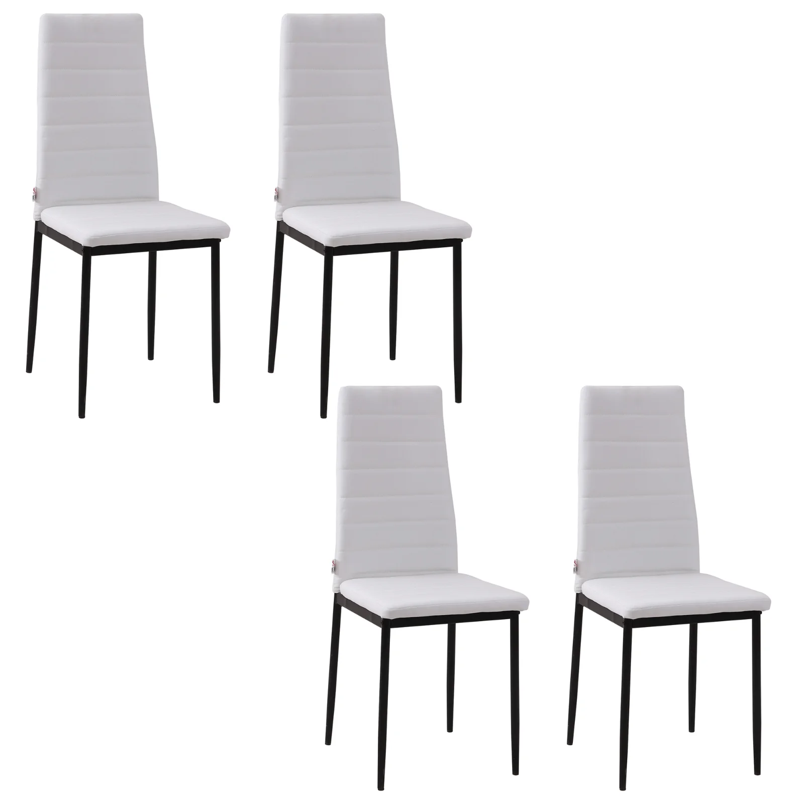 Set 4 scaune bucatarie HOMCOM, scaune moi, scaune pentru bucatarie, sarcina 120kg,41 x 50 x 97cm | Aosom Romania Set 4 scaune bucatarie HOMCOM, scaune moi, scaune pentru bucatarie, sarcina 120kg,41 x 50 x 97cm | Aosom Romania