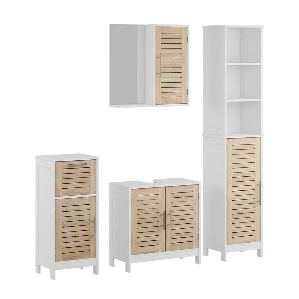 SET MOBILIER BAIE Looma, Alb/stejar, 4 piese SET MOBILIER BAIE Looma, Alb/stejar, 4 piese