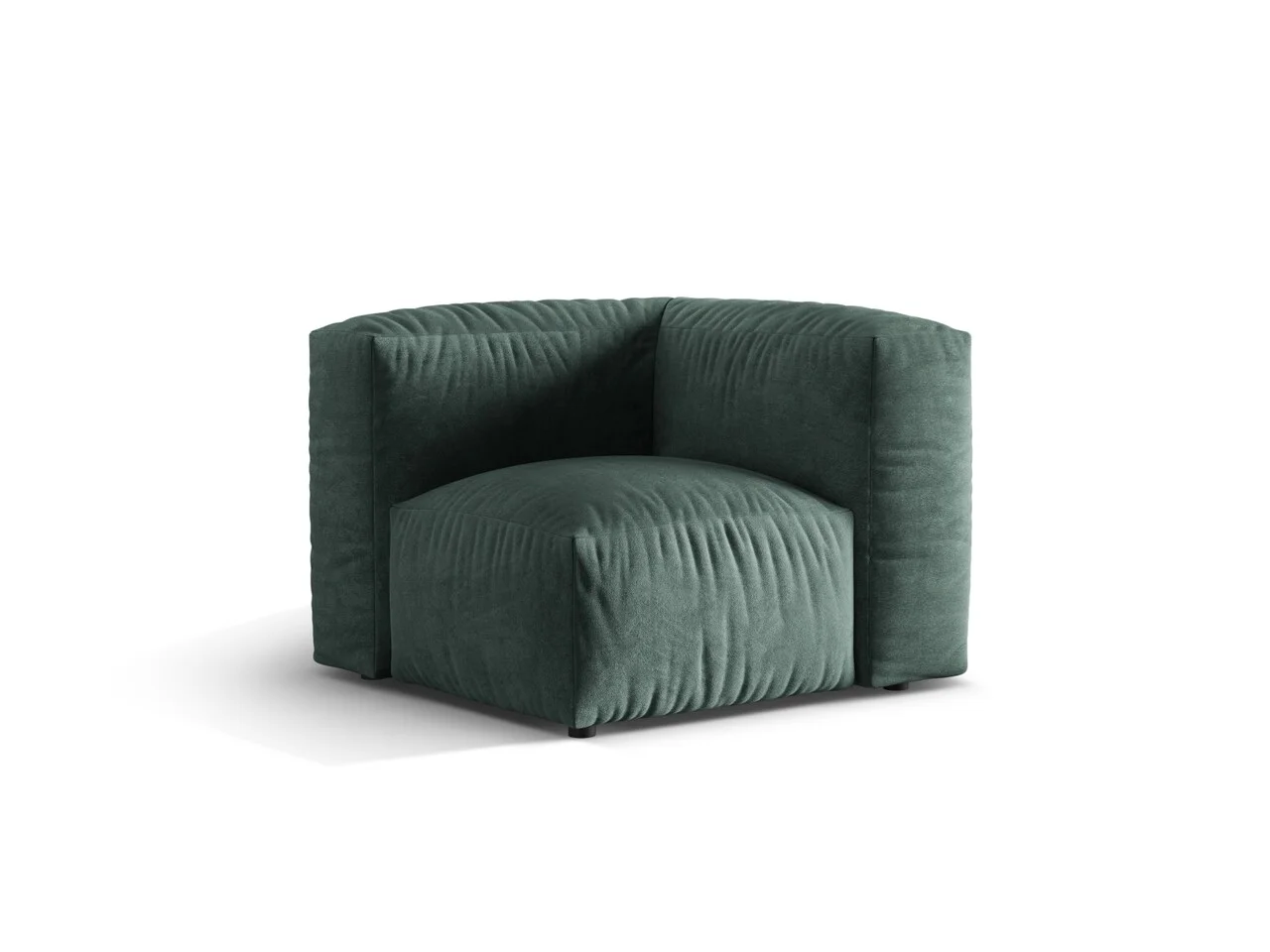 Modul pentru canapea, 1 loc, Martina-120, Micadoni Home, 100x100x75 cm, catifea, petrol Modul pentru canapea, 1 loc, Martina-120, Micadoni Home, 100x100x75 cm, catifea, petrol