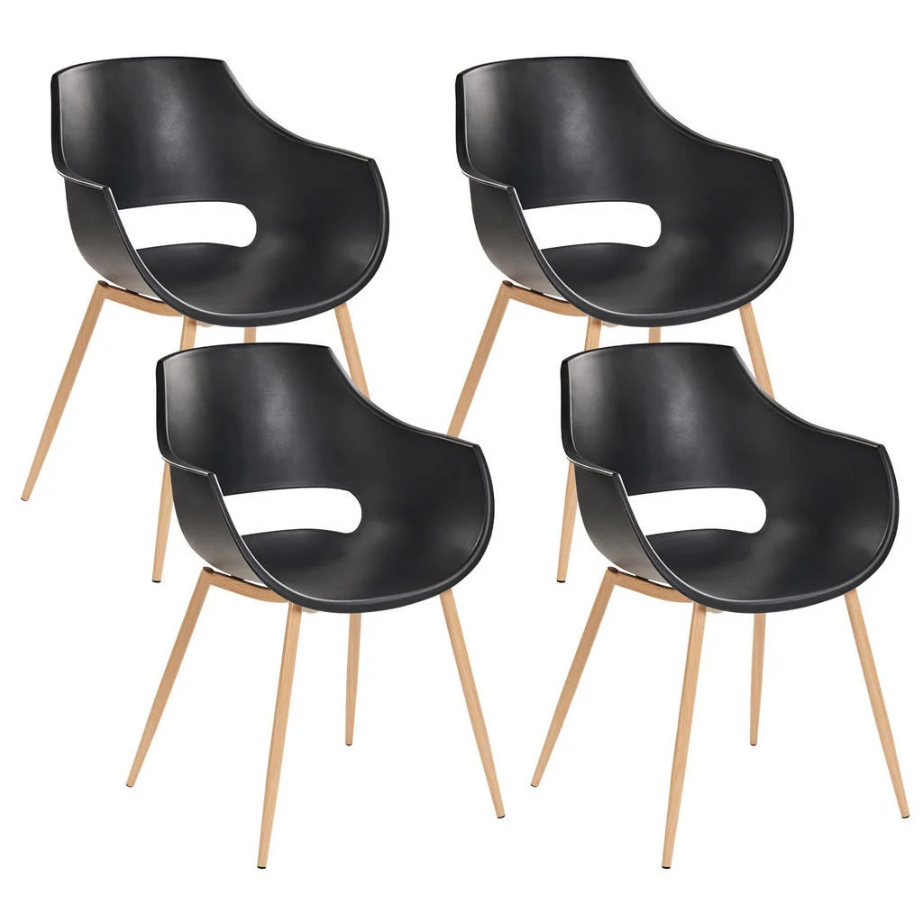 SCAUN DE BUCĂTĂRIE set de 4 negru Millers SCAUN DE BUCĂTĂRIE set de 4 negru Millers