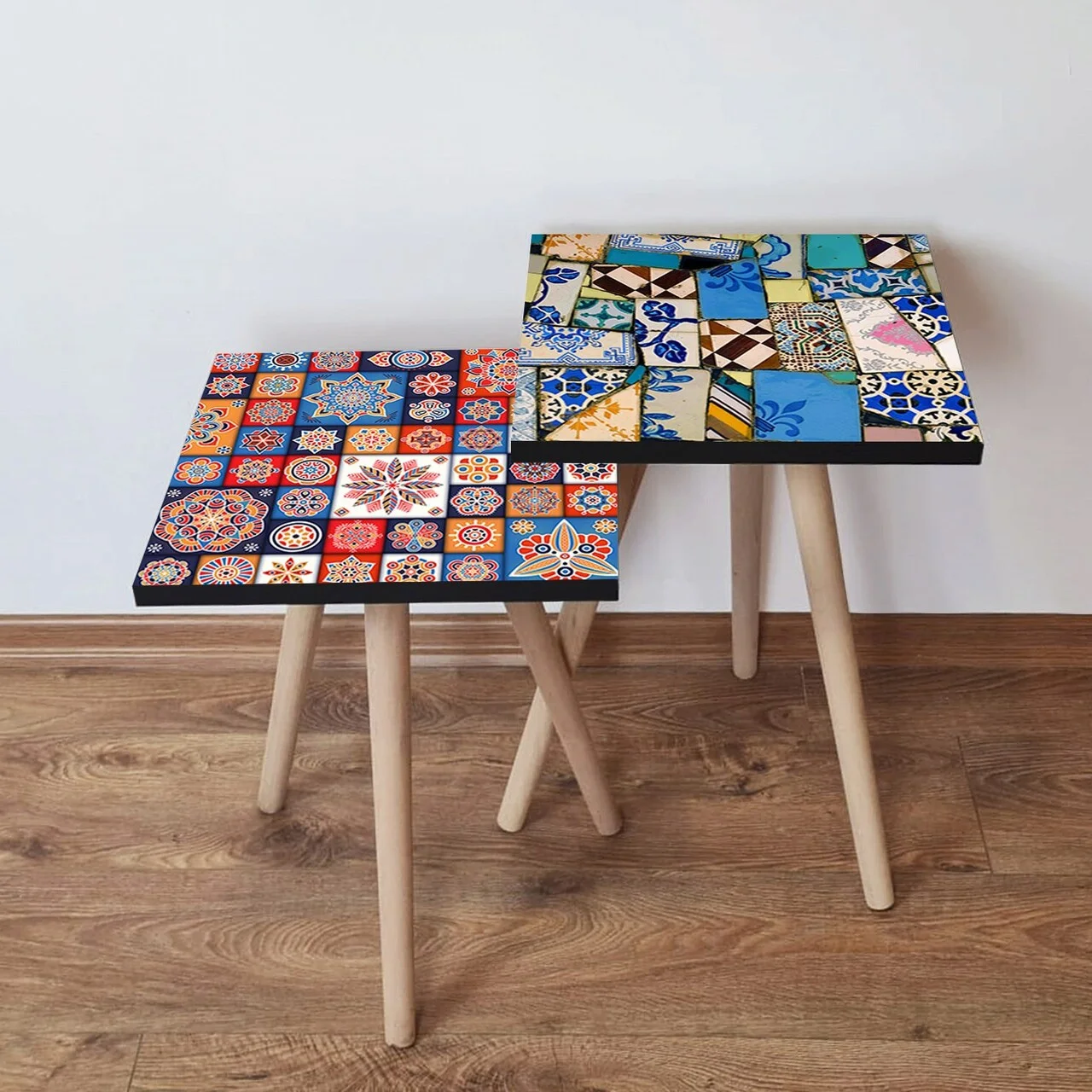 Set masute 2 piese, Hanah Home, 2Shp510, Multicolor Set masute 2 piese, Hanah Home, 2Shp510, Multicolor