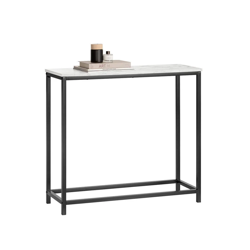 MASA consolă modernă cu structură metalică și blat imitare marmură MASA consolă modernă cu structură metalică și blat imitare marmură