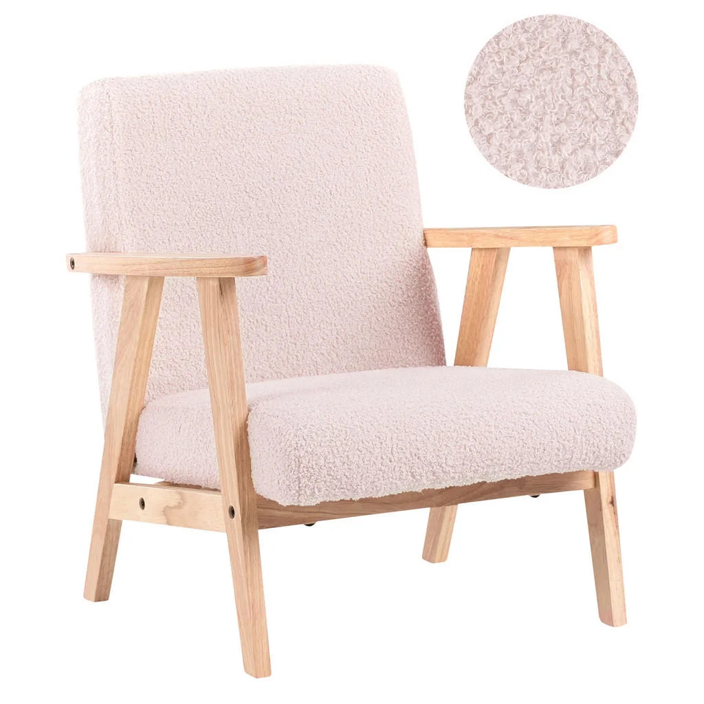 FOTOLIU PENTRU COPII bouclé roz pastel Linde FOTOLIU PENTRU COPII bouclé roz pastel Linde