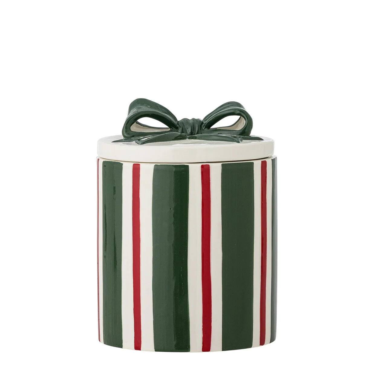 Recipient cu capac, Bloomingville, Marnia, 12.5x16 cm, 1.39 L, ceramica, verde Recipient cu capac, Bloomingville, Marnia, 12.5x16 cm, 1.39 L, ceramica, verde