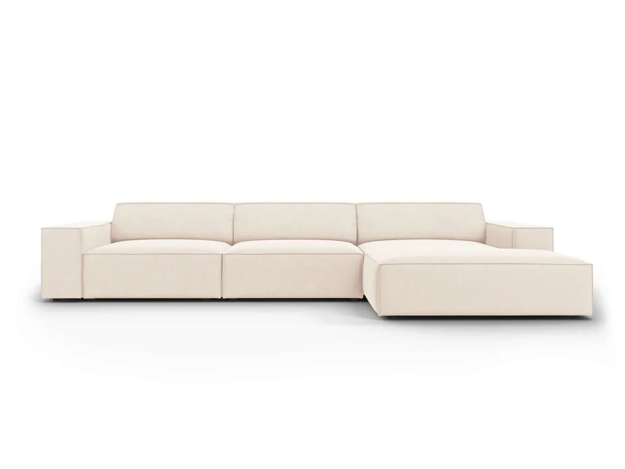 Coltar dreapta 4 locuri, Jodie, Micadoni Home, BL, 284x166x70 cm, catifea, bej deschis Coltar dreapta 4 locuri, Jodie, Micadoni Home, BL, 284x166x70 cm, catifea, bej deschis