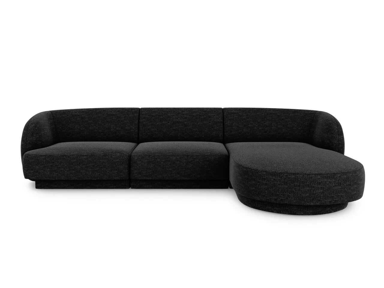 Coltar dreapta 4 locuri, Miley, Micadoni Home, BL, 259x155x74 cm, poliester chenille, negru Coltar dreapta 4 locuri, Miley, Micadoni Home, BL, 259x155x74 cm, poliester chenille, negru