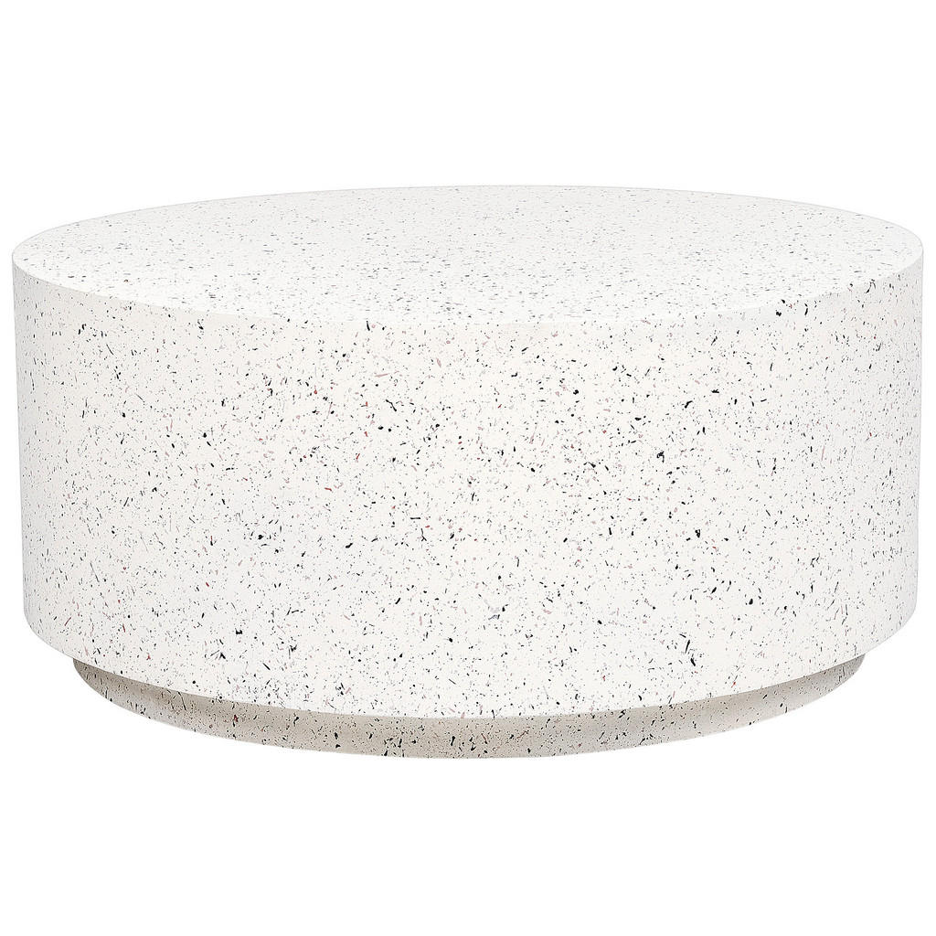 MĂSUȚĂ AUXILIARĂ DE GRĂDINĂ beton albă terazzo aspect rotundă 90 cm Trezzo MĂSUȚĂ AUXILIARĂ DE GRĂDINĂ beton albă terazzo aspect rotundă 90 cm Trezzo