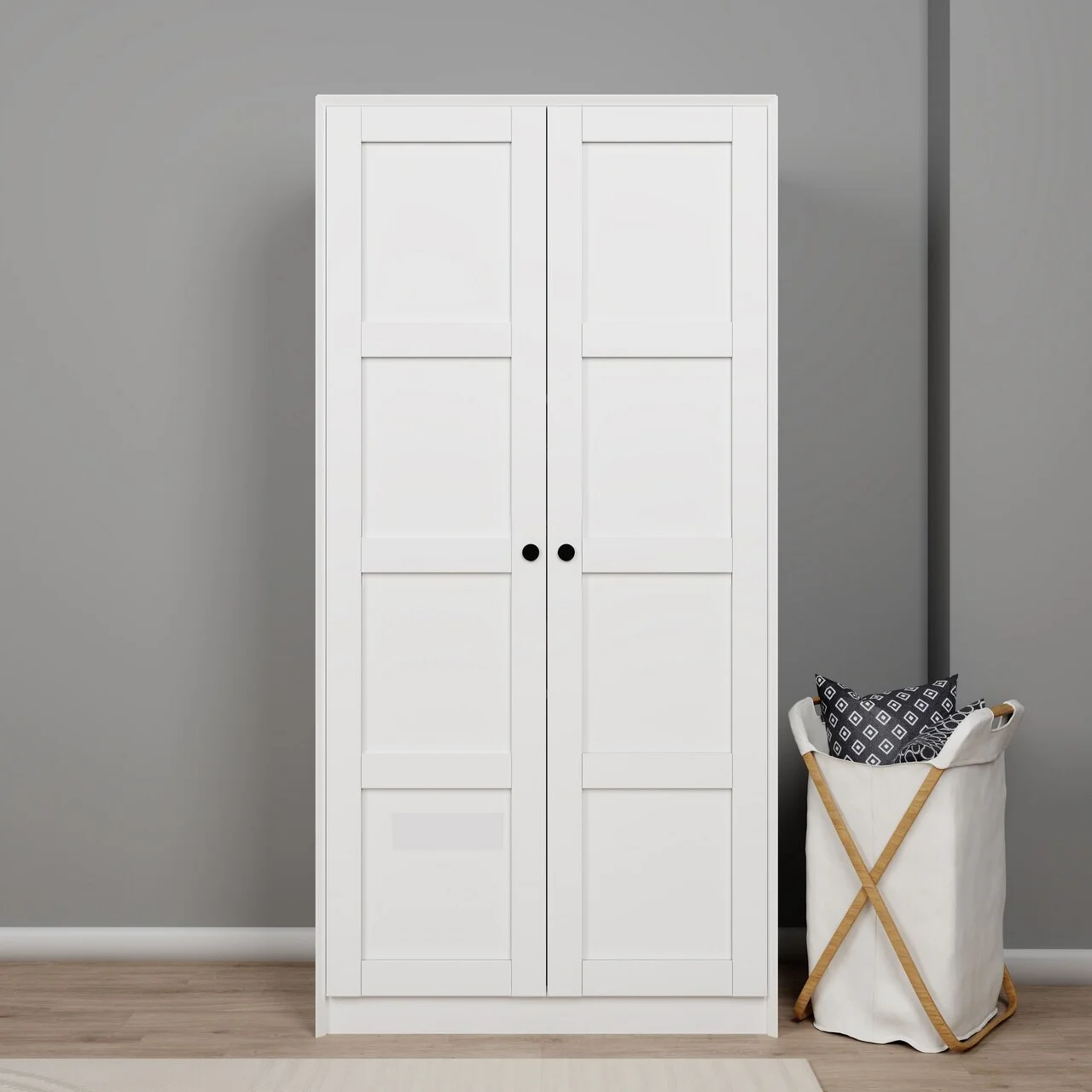 Dulap multifunctional, Hanah Home, Lucas 1600-80, 94x190x60 cm, Alb Dulap multifunctional, Hanah Home, Lucas 1600-80, 94x190x60 cm, Alb
