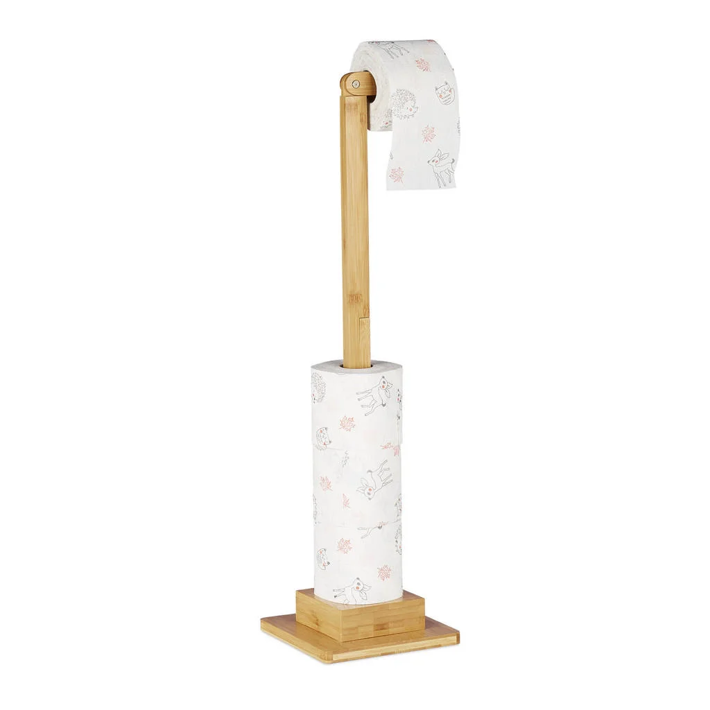 SUPORT Natur din bambus pentru hârtie igienică de podea 6 role 71,5 cm SUPORT Natur din bambus pentru hârtie igienică de podea 6 role 71,5 cm