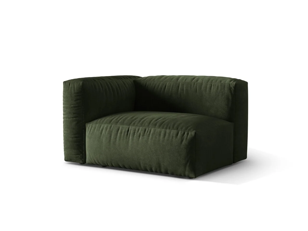 Modul stanga pentru canapea, 1 loc, Martina-120, Micadoni Home, 121x106x75 cm, catifea, verde Modul stanga pentru canapea, 1 loc, Martina-120, Micadoni Home, 121x106x75 cm, catifea, verde