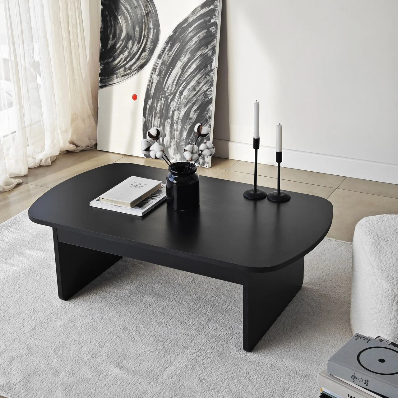 Masuta de cafea, Hanah Home, Theseus, 105x35x60 cm, Negru Masuta de cafea, Hanah Home, Theseus, 105x35x60 cm, Negru
