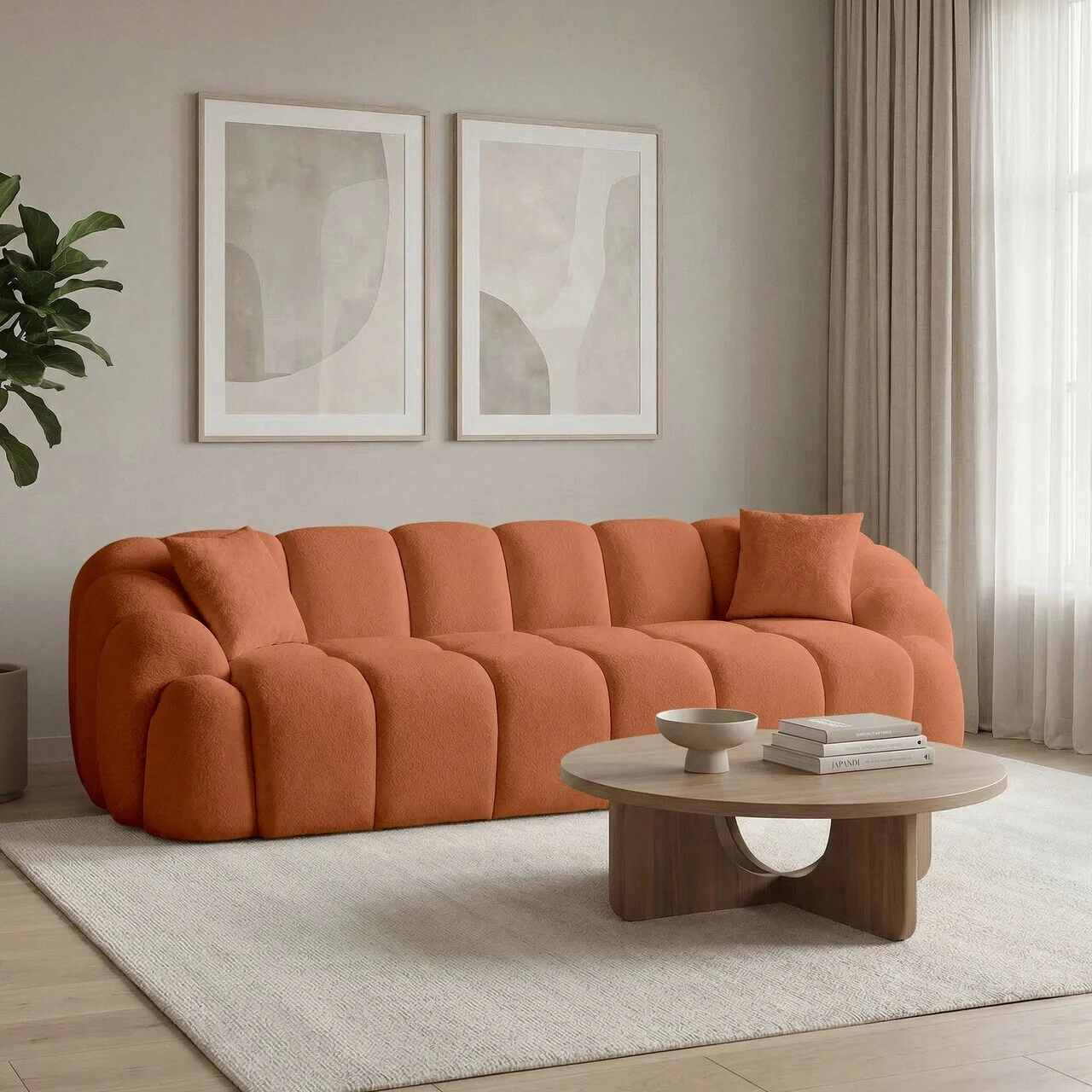 Canapea cu 4 locuri, Atelier del Sofa, 752EST2303, Lemn de carpen/PAL melaminat, Caramiziu Canapea cu 4 locuri, Atelier del Sofa, 752EST2303, Lemn de carpen/PAL melaminat, Caramiziu