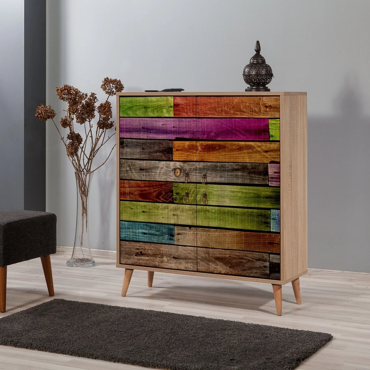 Dulap multifunctional Multilux 726, Vella, 95x36x111 cm, multicolor Dulap multifunctional Multilux 726, Vella, 95x36x111 cm, multicolor