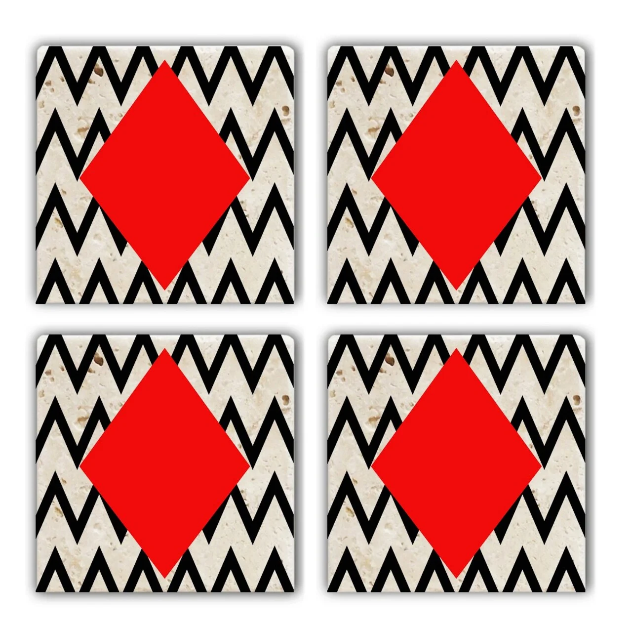 Set suporturi de pahare, Hermia, 366TYR1156, Multicolor Set suporturi de pahare, Hermia, 366TYR1156, Multicolor