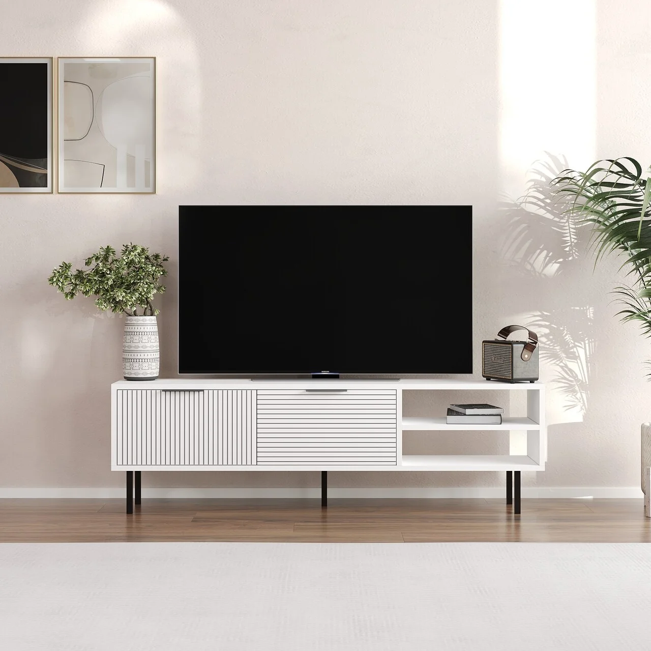 Comoda TV, Hanah Home, Venus, 150x45x30 cm, Alb Comoda TV, Hanah Home, Venus, 150x45x30 cm, Alb