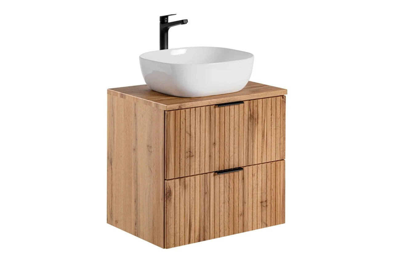 Set mobiler baie, dulap cu lavoar, 60 cm Smile, Adel Oak, Comad, MDF/PAL laminat, stejar wotan Set mobiler baie, dulap cu lavoar, 60 cm Smile, Adel Oak, Comad, MDF/PAL laminat, stejar wotan