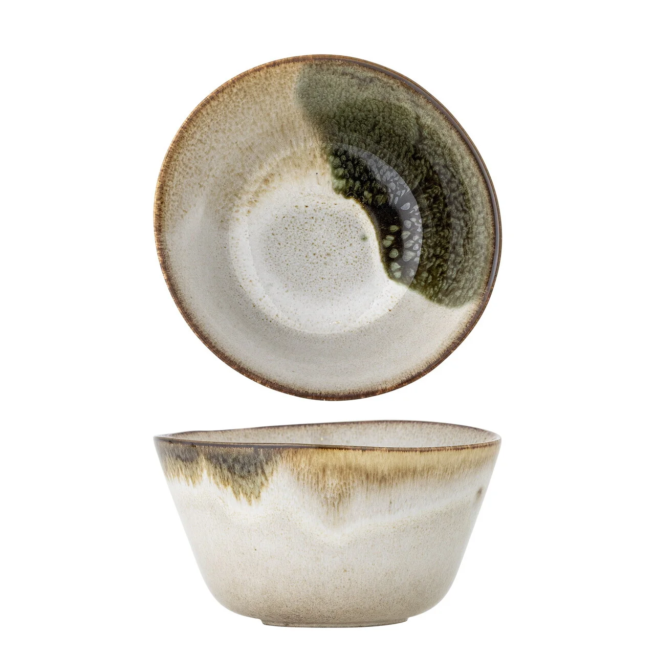 Bol, Bloomingville, Jules, 15.5x8.5 cm, 750 ml, ceramica, verde Bol, Bloomingville, Jules, 15.5x8.5 cm, 750 ml, ceramica, verde