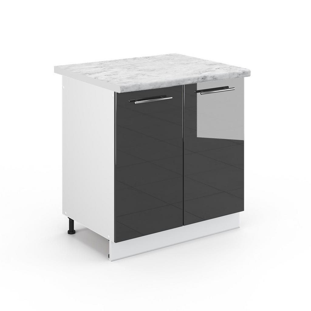 DULAP DE BAZĂ PENTRU CHIUVETĂ Fame-Line Antracit lucios ridicat 80 cm , AP Marmură DULAP DE BAZĂ PENTRU CHIUVETĂ Fame-Line Antracit lucios ridicat 80 cm , AP Marmură