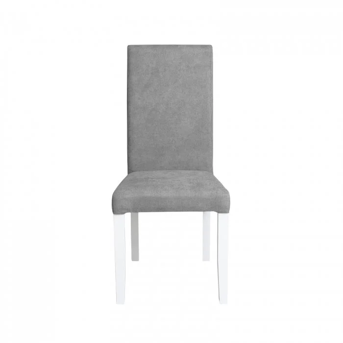 Scaun living TEO, picioare lemn alb, stofa gri deschis, 46x60x98 cm Scaun living TEO, picioare lemn alb, stofa gri deschis, 46x60x98 cm