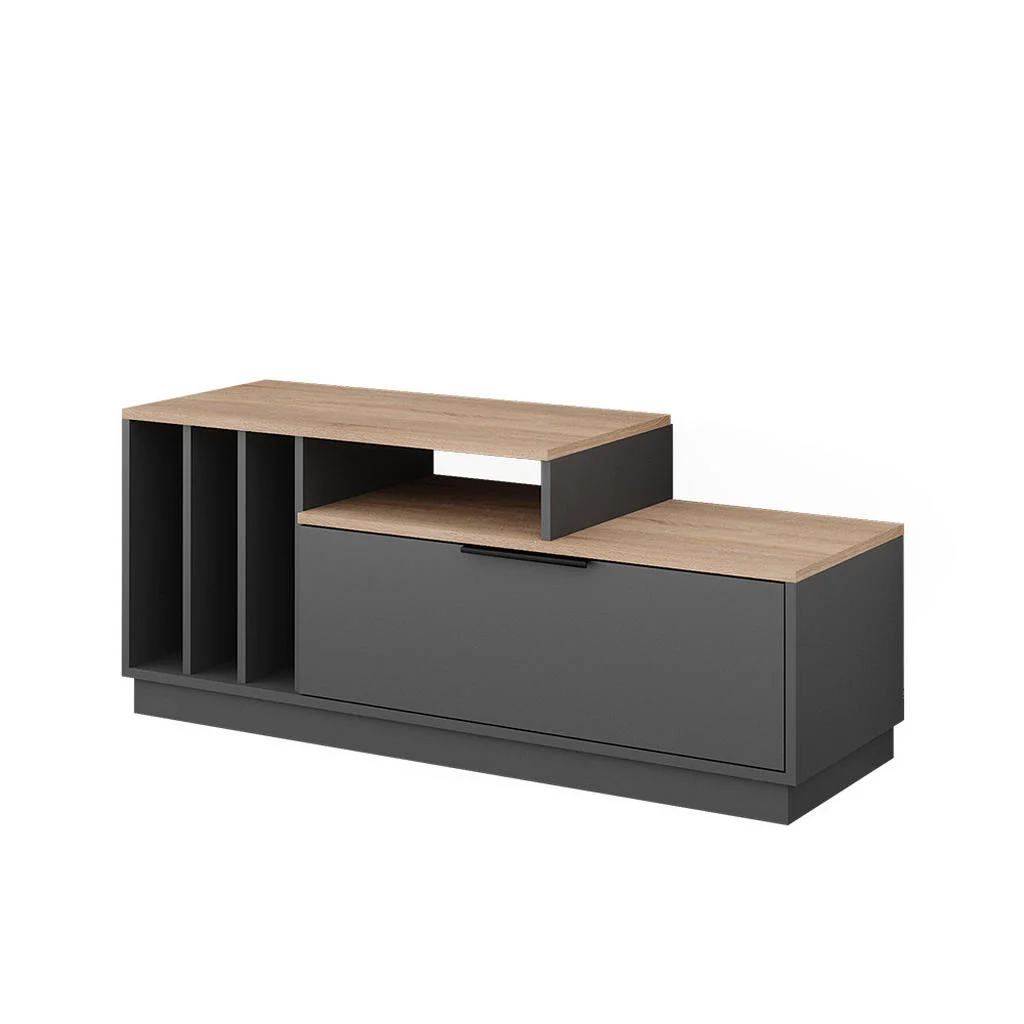 LOWBOARD Betti Antracit/Sonoma 120x49.9 cm cu 1 ușă LOWBOARD Betti Antracit/Sonoma 120x49.9 cm cu 1 ușă