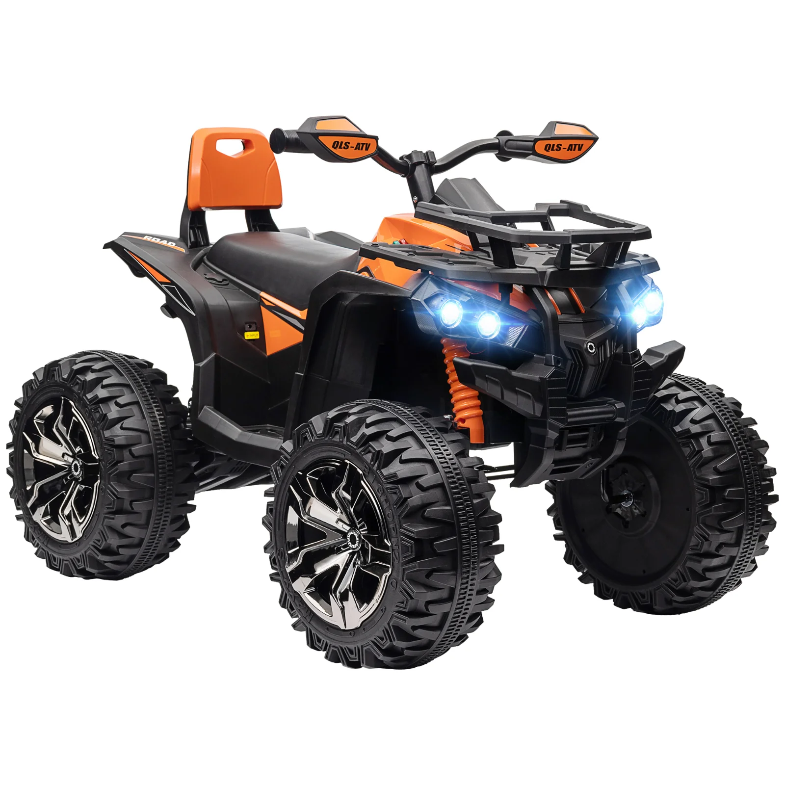 HOMCOM Vehicul pentru copii 12V cu funcție înainte-înapoi, player MP3, far, 3-8 km/h, 3-5 ani, Portocaliu | Aosom Romania HOMCOM Vehicul pentru copii 12V cu funcție înainte-înapoi, player MP3, far, 3-8 km/h, 3-5 ani, Portocaliu | Aosom Romania
