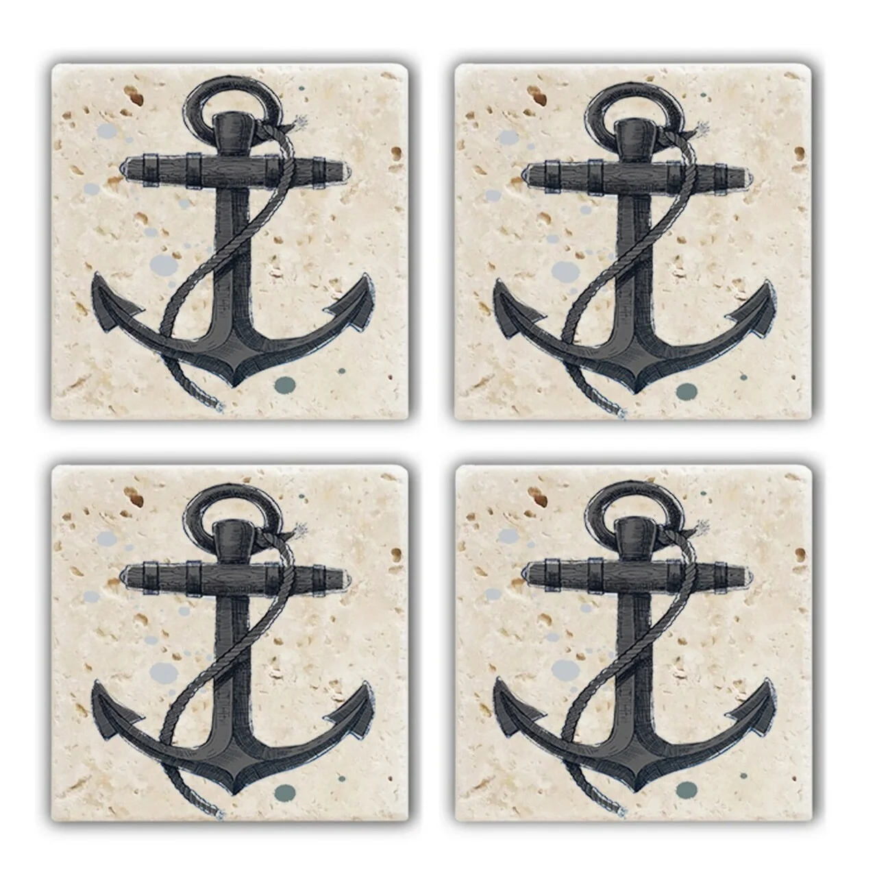 Set suporturi de pahare, Hermia, 366TYR1143, Multicolor Set suporturi de pahare, Hermia, 366TYR1143, Multicolor