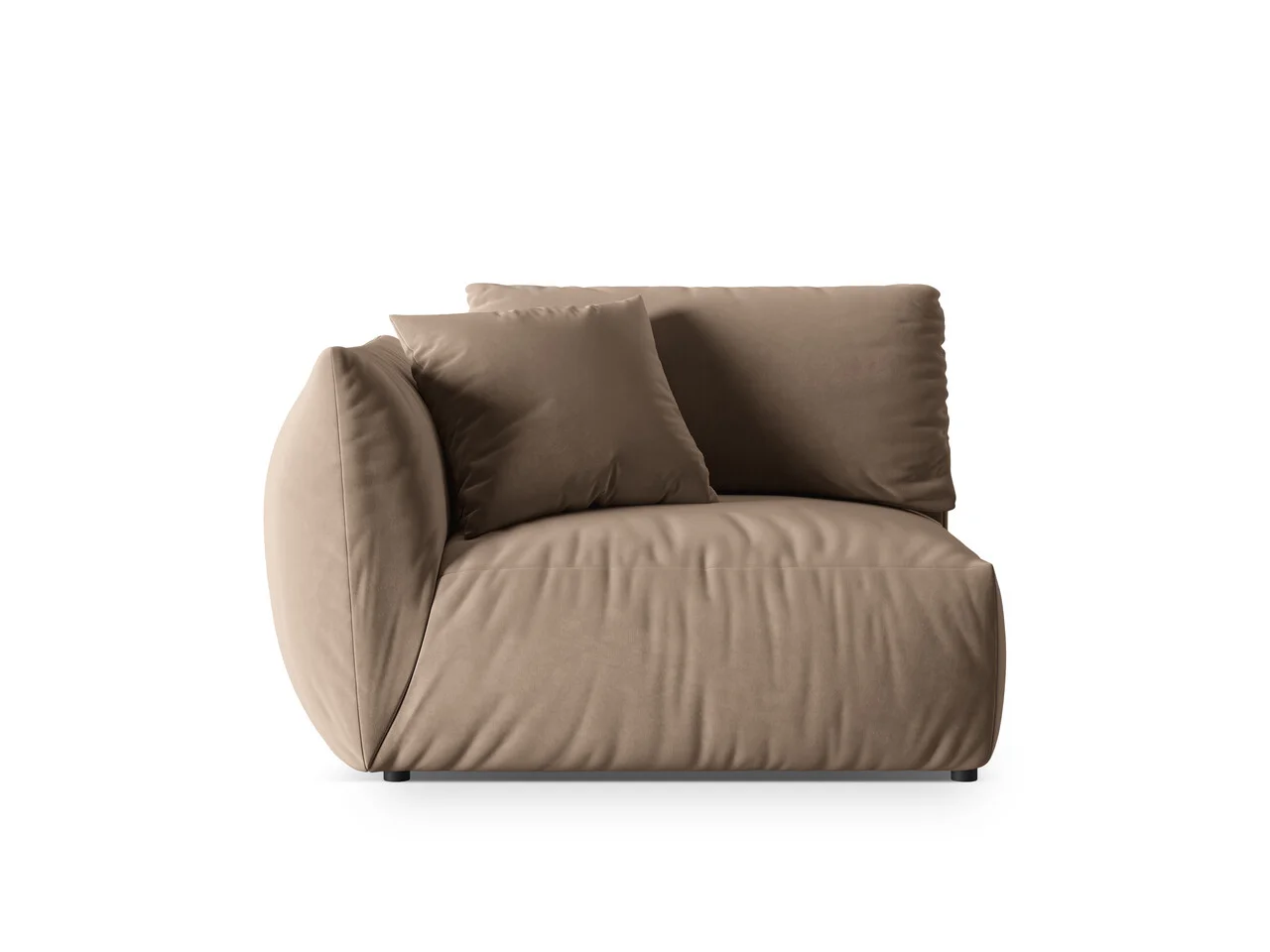 Modul stanga pentru canapea, 1 loc, Chris-184, Micadoni Home, 130x100x80 cm, catifea, maro deschis Modul stanga pentru canapea, 1 loc, Chris-184, Micadoni Home, 130x100x80 cm, catifea, maro deschis