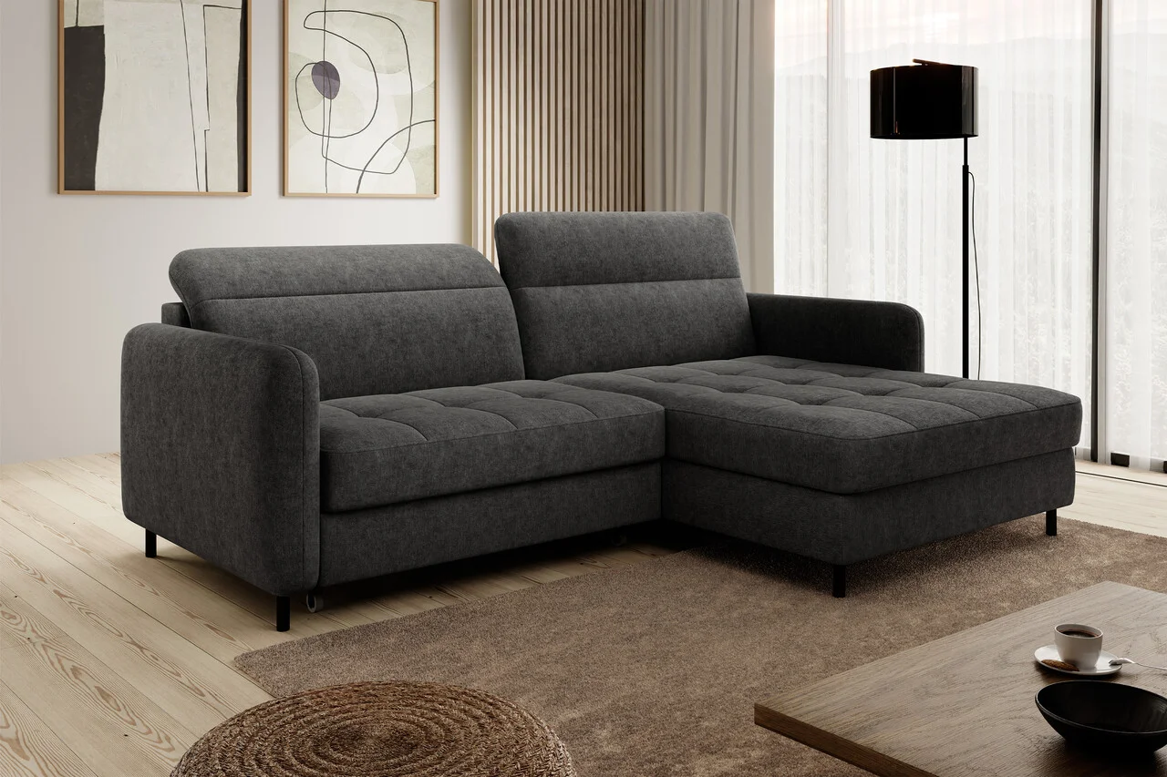 Coltar extensibil dreapta 3 locuri ELTAP, RT-05RAQ, Gomsi, 228x165x100 cm, lemn/poliester, gri inchis Coltar extensibil dreapta 3 locuri ELTAP, RT-05RAQ, Gomsi, 228x165x100 cm, lemn/poliester, gri inchis