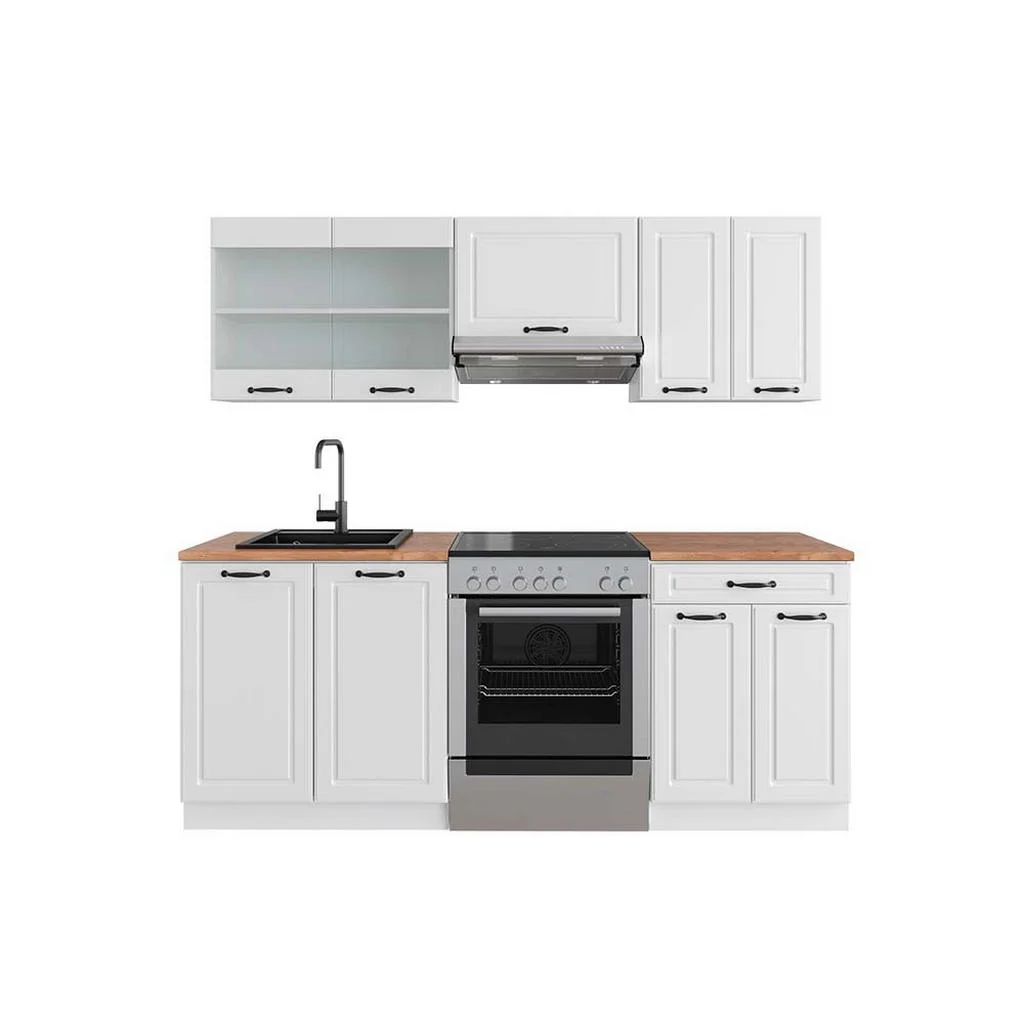 KITCHENETTE R-Line Casa albă la țară/Alb 200 cm , AP Stejar KITCHENETTE R-Line Casa albă la țară/Alb 200 cm , AP Stejar