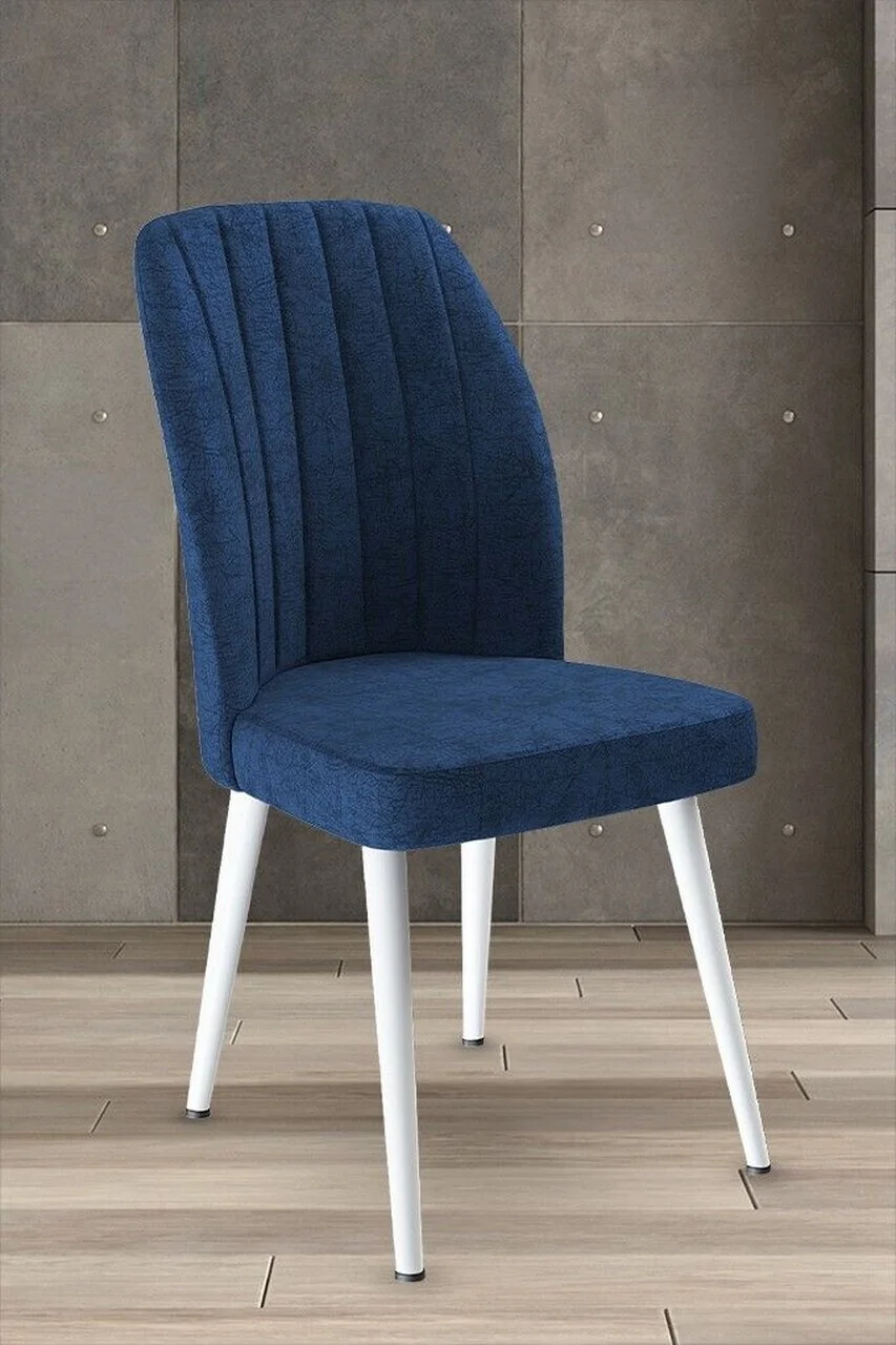 Set scaune 6 piese, Hanah Home, Platinum, Bleumarin / Alb Set scaune 6 piese, Hanah Home, Platinum, Bleumarin / Alb