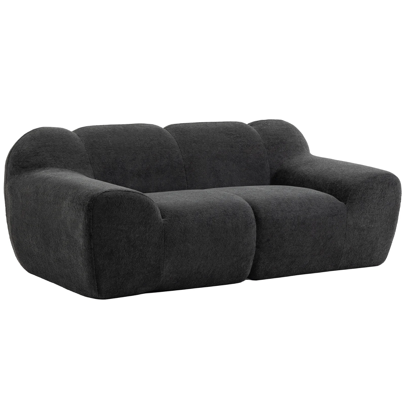 HOMCOM Canapea 2 Locuri din Chenille Fără Structură, cu Șezut Larg și Brațe Largi, 174x91x61 cm, Gri Închis | Aosom Romania HOMCOM Canapea 2 Locuri din Chenille Fără Structură, cu Șezut Larg și Brațe Largi, 174x91x61 cm, Gri Închis | Aosom Romania