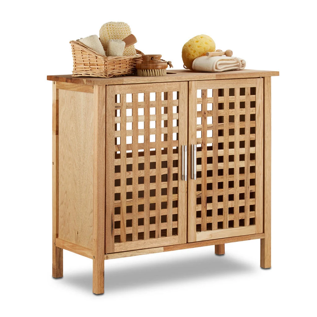 DULAP SUB CHIUVETĂ nuc lemn masiv uși cu aspect de grilaj 61 cm DULAP SUB CHIUVETĂ nuc lemn masiv uși cu aspect de grilaj 61 cm