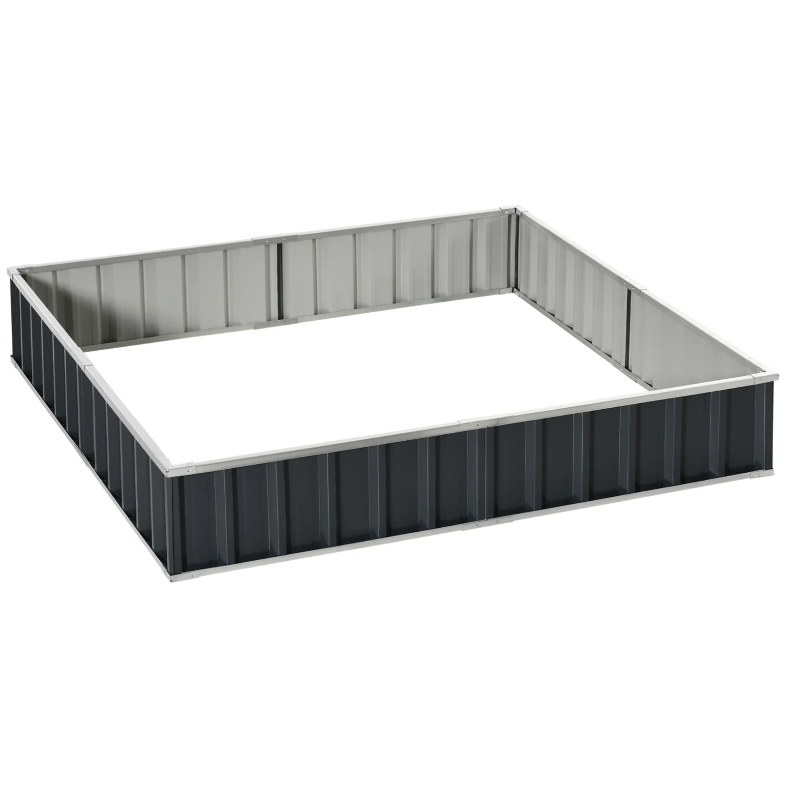 Outsunny Pat Modular Suprainălțat pentru Legume, Structură din Oțel Zincat, Ideal pentru Plante și Ierburi, 258x90x30 cm, Gri Inchis | Aosom Romania Outsunny Pat Modular Suprainălțat pentru Legume, Structură din Oțel Zincat, Ideal pentru Plante și Ierburi, 258x90x30 cm, Gri Inchis | Aosom Romania