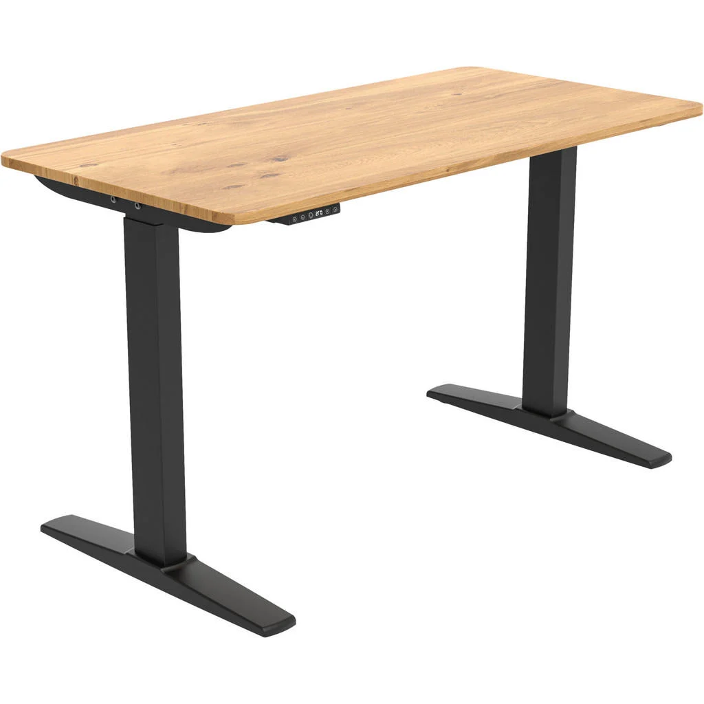 Birou, 120/60/71-116 cm, metal, plastic, material pe bază de lemn Birou, 120/60/71-116 cm, metal, plastic, material pe bază de lemn