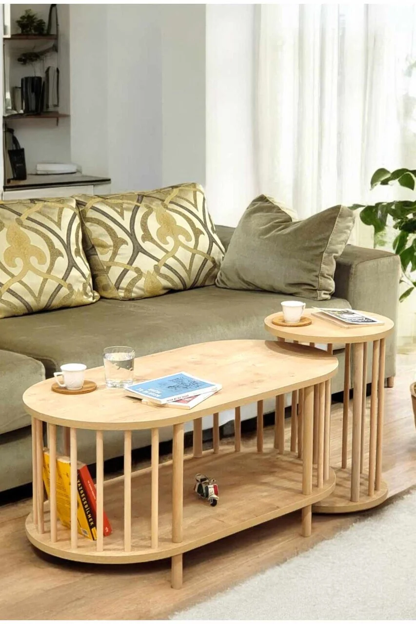 Set masute de cafea, Hanah Home, Peka111-125, PAL, Maro Set masute de cafea, Hanah Home, Peka111-125, PAL, Maro
