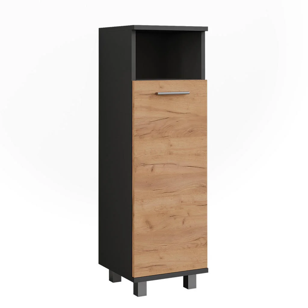 DULAP MIDI Ilias Stejar Goldkraft/antracit 30.2x95 cm cu 2 uși DULAP MIDI Ilias Stejar Goldkraft/antracit 30.2x95 cm cu 2 uși