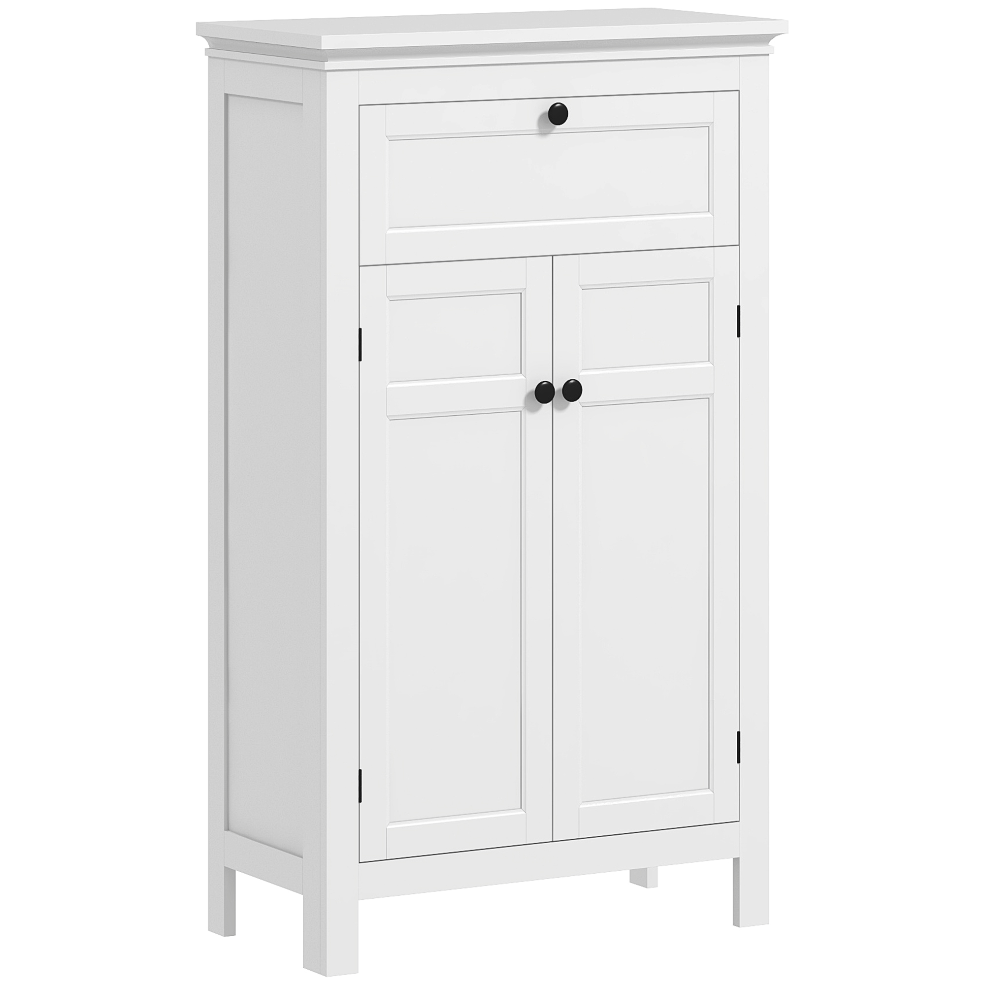 HOMCOM Dulap Baie cu 2 Uși și Sertar, Dulap Salvaspațiu cu Rafturi Reglabile, 60x30x102.5 cm, Alb | Aosom Romania HOMCOM Dulap Baie cu 2 Uși și Sertar, Dulap Salvaspațiu cu Rafturi Reglabile, 60x30x102.5 cm, Alb | Aosom Romania