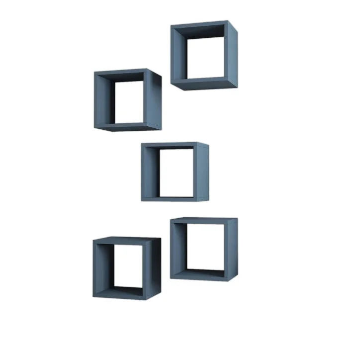 Set rafturi suspendate BOX, albastru, 30x30x24 cm